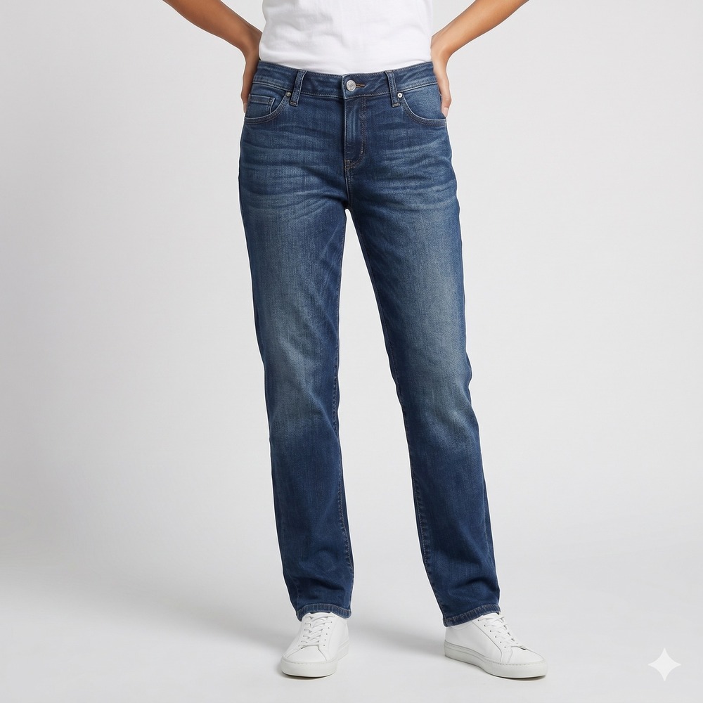 Kut from the Kloth Catherine Slouchy Boyfriend Jeans Blue Denim Size 4 EUC‎